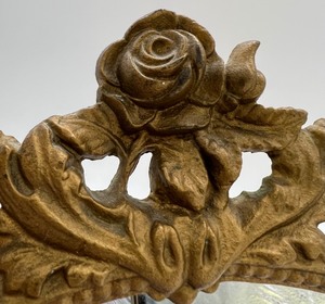 lot 247 image: Vintage Art Nouveau Rococo Standing Gold Mirror