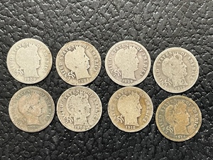 Barber Silver Dimes