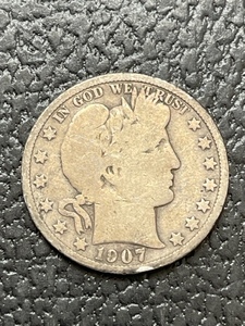 1907 Barber Half Dollar