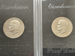 1971-S and 1972-S Eisenhower Silver Proof Dollars