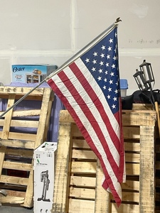 lot 65 image: American Flag and Pole