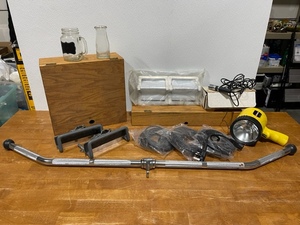 lot 71 image: Microphone, Flashlight, Toilet Paper Dispenser