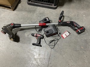lot 115 image: Craftsman Cordless Drill and Weed Trimmer