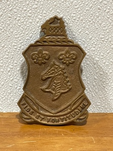 Heavy Brass Medallion with Motto of Clan Farquharson of Highland Scotland