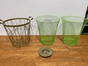 Waste Baskets and Brass Astrology Piece