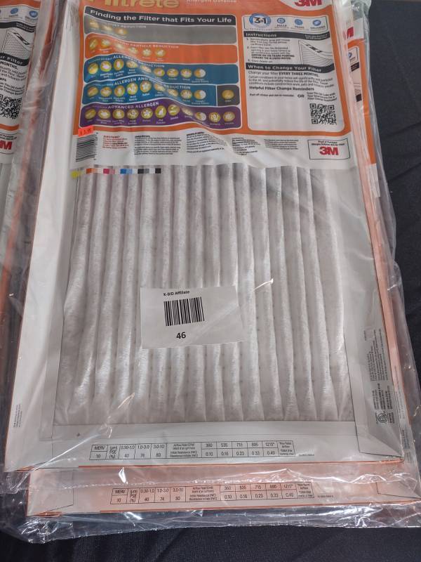 Brand New 3M Filtrete Allergen Defense Air Filters Lot of 3