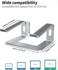 SOUNDANCE Laptop Stand Aluminum Computer Riser Ergonomic Laptops Elevator for Desk