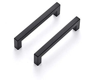 Ravinte Kitchen Square Cabinet Handles Matte Black Cabinet Pulls