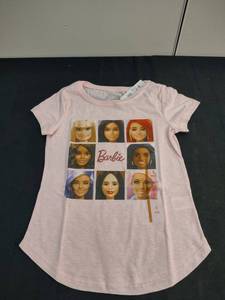 Brand New Lot of 9 Hybrid California Barbie Short Sleeve Graphic T-Shirt Size S (6-6X) - Petal Pink