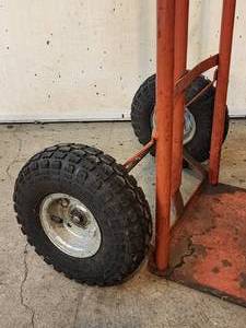 lot 27 image: Red Two-Wheeler Hand Truck