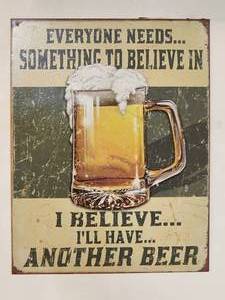 lot 49 image: Tin Metal Garage  Mancave Sign