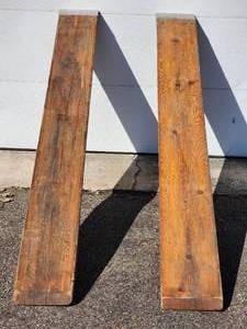 lot 66 image: Set of 10 ft Wooden Trailer Ramps