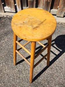 lot 193 image: Wooden Garage Shop Stool