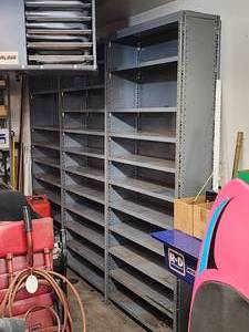 lot 183 image: (3) Metal Shelving Units