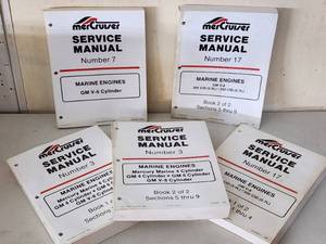 lot 123 image: (6) Assorted Outboard Motor Service Manuals