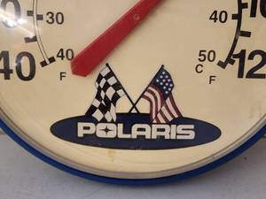 lot 213 image: 12 Round Polaris Outdoor Thermometer