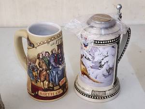 lot 223 image: (4) Assorted Beer Steins