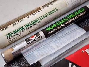 lot 241 image: Assorted Welding Rods & Wire Feed Spools
