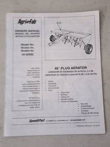 lot 90 image: Orange Pull Behind ATV  Riding Lawn Mower Lawn Aerator Attachment