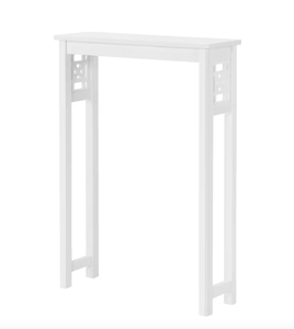 lot 127 image: Alaterre Furniture Derby 27 in. W x 37 in. H x 8 in. D White Wood Over-the-Toilet Storage (OPEN BOX)