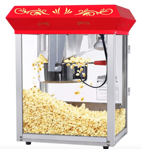 lot 151 image: Home 83-DT5665 Northern Popcorn Company 6129 GNP-850 Classic Style Top Popper Machine, 8 oz, Counter, Red (OPEN BOX)