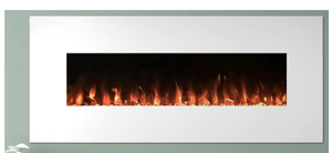 lot 180 image: Northwest  50 in. Electric Fireplace Color Changing Wall in White (OPEN BOX)