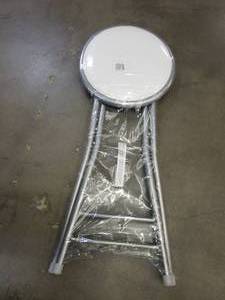 lot 140 image: Foldable Bar Stool in Silver