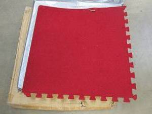 lot 154 image: Stalwart 75-ST6092 Foam Mat Floor Tiles - Red - 6 Piece (OPEN BOX)