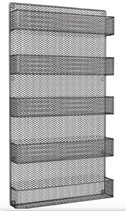 lot 195 image: Spice Rack Organizer  Space Saving Wall Mount 5-Tier Wire Shelves for Pantry or Cabinets (OPEN BOX)