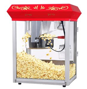 lot 203 image: Home 83-DT5665 Northern Popcorn Company 6129 GNP-850 Classic Style Top Popper Machine, 8 oz, Counter, Red Floral All-Star (OPEN BOX)