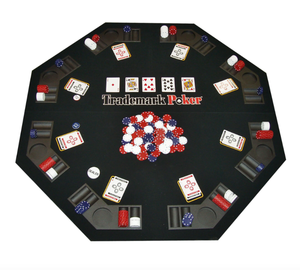 lot 230 image: Trademark Poker Texas Traveler Table Top and 300 Chip Set (OPEN BOX)