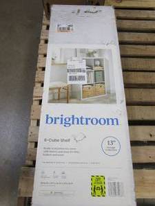 lot 208 image: Brightroom 6-Cube Shelf Organizer in White