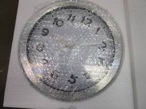 lot 226 image: 12 in Silver Clock with Black Numbers