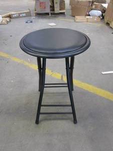 lot 248 image: Metal Foldable Stool in Black