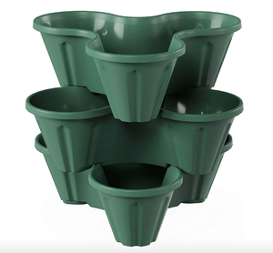 lot 272 image: Pure Garden Stackable Herb and Flower Planters for Indoor and Outdoor use (OPEN BOX)