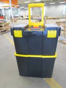 lot 268 image: Black & Yellow Rolling Tool Box