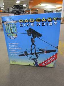 lot 270 image: RAD Cycle Products 83-DT5234 2004 Bike Lift Hoist Garage Mountain Bicycle Hoist - 100 lbs - Pack of 2 (OPEN BOX)
