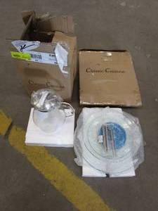 lot 291 image: Classic Cuisine Glass Serving Dish & Pitcher (SEE PHOTOS)