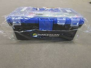 lot 343 image: Wakeman Outdoors Tackle Box Kit in Blue (SEE PHOTOS)