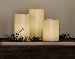 lot 335 image: Lot of 2 - Lavish Home 6 in. H White LED Flameless Candle (3-Pack) (TOTAL 6 CANDLES)