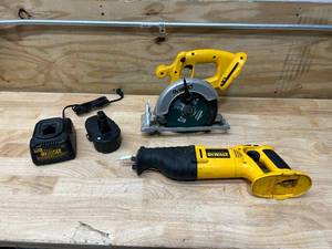 DEWALT DW938 Sawzall, DC390 Circular Saw with Battery and Charger