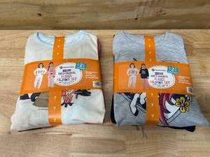 MEMBERS MARK Lot of 2- 4 Piece Girls Favorite Fleece Pajama Sets- Size 7