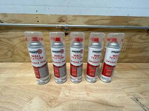 RUST-OLEUM Lot of 5 Cans of- 202131 Zinsser Wall Texture 20oz, Oil-Based Orange Peel Medium