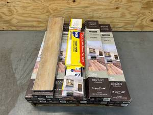 BRYANT COLLECTION Lot of 12 Boxes of Luxury Vinyl Plank Flooring in Chestnut- approximately 400 sq ft.