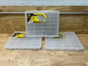 PLANO MOLDING Lot of 3- Portable Organizers 24-Fixed Compartments, Premium Small Parts Organization