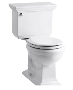 lot 7 image: KOHLER  Memoirs Stately 2-Piece 1.28 GPF Single Flush Round Toilet with AquaPiston Flushing Technology in White (JUST BOWL, TANK & LID)
