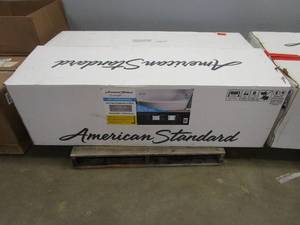 lot 9 image: American Standard  Ovation Curve 60 in. Left Drain Rectangular Apron Front Bathtub in Arctic White (APPEARS TO BE IN NICE CONDITION)