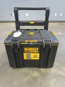 lot 13 image: DEWALT  TOUGHSYSTEM 2.0 24 in. Mobile Tool Box (MISSING 1 CAP FOR ROD TO ATTACH WHEELS)