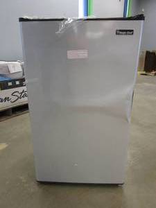 lot 36 image: Magic Chef  4.4 cu. ft. Mini Fridge in Stainless Look (DAMAGE TO FRONT OF DOOR, SEE PHOTOS)