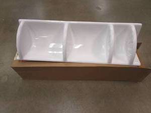 lot 21 image: American Standard  4-Shelf Corner Caddy in Dove White